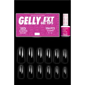 Almond HD Short - Gelly Tips & Gelly Base Bundle