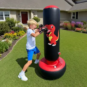 48" Dinosaur Inflatable Punching Bag for Kids! 🦖   Boxing Set for 3-6 Year Olds - Perfect for Karate, Taekwondo & Active Play. Stable Base & Easy Setup - The Ultimate Gift for Energetic Boys & Girls!