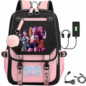 2026 New Kpop Girl Backpack, CasualStudent Backpack and Laptop Backpack,with Charging Port, Stylish and Versatile,Suitable for Various Occasions Such asSchool, Campus Activities, Work and Travel.