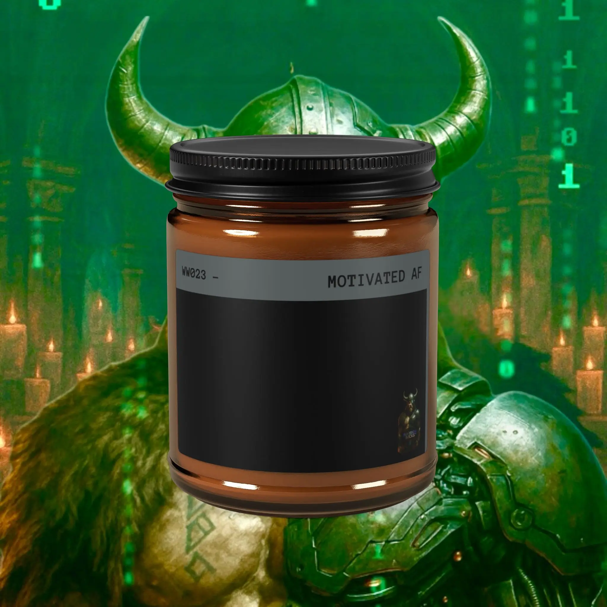 WARRIOR WICKS™ — Brotivation Candle Jar #023