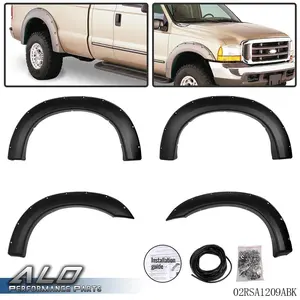 Fit For 99-07 Ford F250 F350 Super Duty 4pcs Rivet Pocket Style Fender Flares