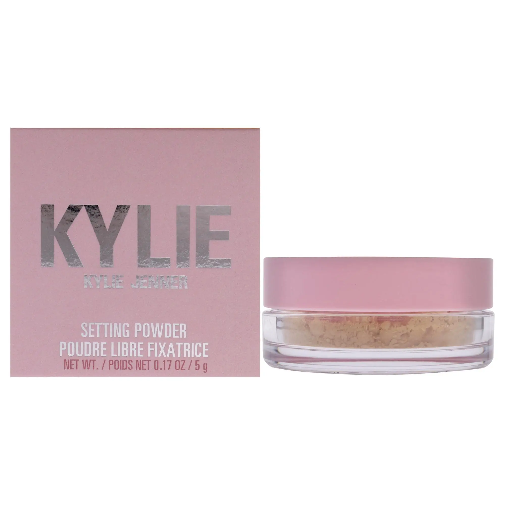 Kylie Cosmetics Flawless Setting Powder for Women, 400 Beige Shade, 0.17oz Face Makeup Powder Jar