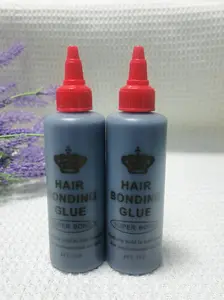 Hair Extension Adhesive Glue, 2 Bottles 4oz (118ML), All Seasons Use, No Ca Prop 65 Warning, Perfect for Hair Extensions