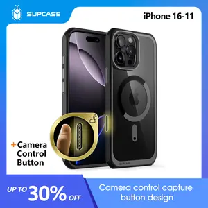 SUPCASE iPhone 16-11 Case with Camera Control Capture Button MagSafe Compatible Slim Clear Shockproof Magnetic Protective Smartphone Cover Cellphone Protection