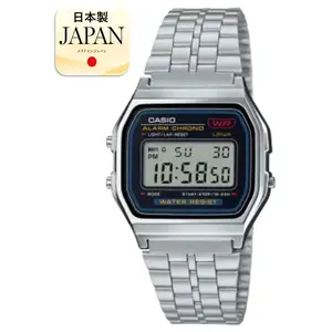 Casio A-159WA Analog Watch – Silver, Made in Japan