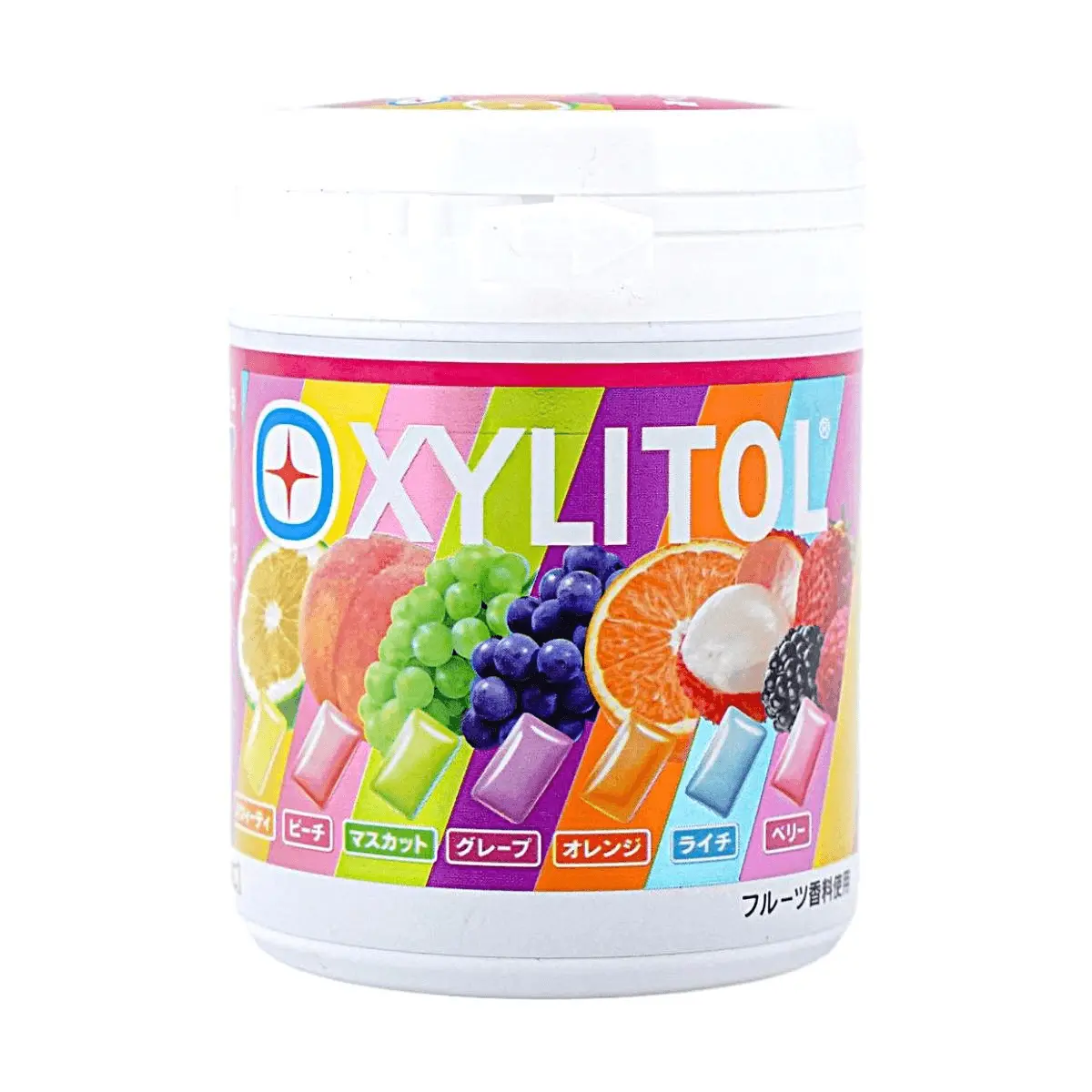 LOTTE Xylitol Chewing Gum Variety Pack - 7 Flavors, 133g Bottle - Sugar-Free Refreshment for Fresh Breath