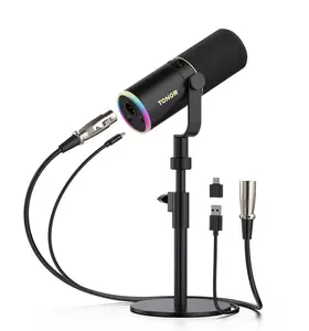 TONOR TD510 Dynamic Microphone, USB/XLR PC Microphone for Podcast, Recording, Live Streaming & Gaming, with Quick Mute, Headphone Output TONOR TD510 Dynamic Microphone, USB/XLR PC Microphone for Podcast, Recording, Live Streaming & Gaming, with Quick Mute, Headphone Output