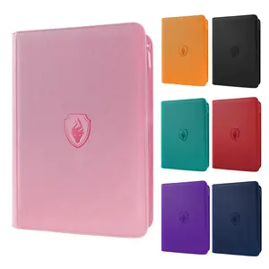 9 Pocket Zipper Card Binder, 360 Cards PU Cover Side Loading Trading Card Holder Album, Trading Card Storage