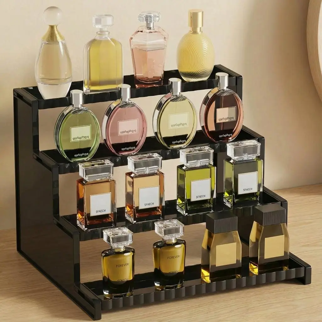 Lifewit 12 Inch Display Stand  with Decorative Fences for Cologne, Fragrance, Figures, Cupcakes & Perfumes - Versatile Storage for Vanity Bathroom Organizer Shelf DealsForYouDays summerwins