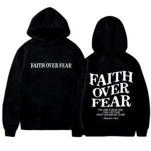 Belief Over Fear Unisex High-Quality Hoodie  Positive Energy Motivation Casual Fashion  Must-Have Comfortable Outfit for Autumn Winter