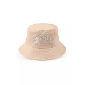 Danil Beige Rhinestone Graphic Bucket Hat