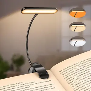 Rechargeable Book Light for Reading in Bed with 19 LED &Memory Function-Eye Caring 3 Color Temperatures,5 Brightness Levels,90 Hrs Runtime Flexible Goose  Clip  Light for Book Lovers