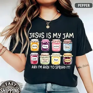 Jesus ls My Jam, Christian Shirt, ChristianGift,JESUS Christ Shirt,Gift For Christian,FunnyJesus Shirt.ChristianMoM tee