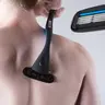 Men's Metablade Back Shaver - Long Handle, Ultra-Wide Blade Manual Razor, 2-Piece Body Hair Trimmer Groomer, High-Quality ABS Material Stainless Steel Replaceable Blade Hair Removal Trimmer for Adults (Multi-Pack Option)
