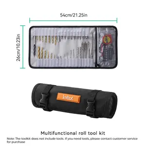 Drill bits cutting tools storage rolls bags hardware tools portable waist bags multi-function tool bags large storage bags electric drills screws storage bags box accessories Heavy Duty Handle milwaukee accessories