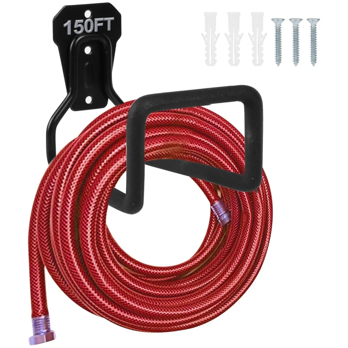 Metal Garden Hose Holder - Heavy Duty Hose Hanger Wall Mounted Water Hose Holder for Outside Yard, Sturdy Hose Reel Hose Hooks for Water Hose