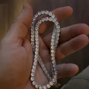 LuxeLynks Tennis Necklace（Bracelet） 3mm/5mm Simulated Diamond Tennis Necklace for Women/Men  Classic 8"/ 18"/20"/24" Lengths with Upgraded Box Clasp Safety Latch Gold Jewelry  Valentine's Day gift