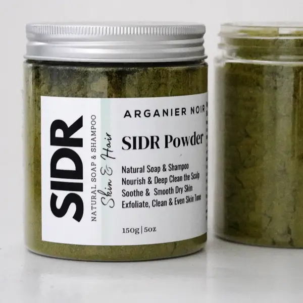 Arganier Noir Sidr Powder for Hair - Cleanses, Nourishes, and Softens Hair and Skin