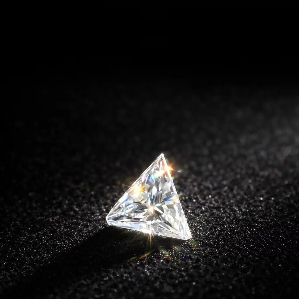 Limited-Time Flash Sale | 2-Carat, D-Color, VVS Clarity, Certified Triangular Loose Moissanite