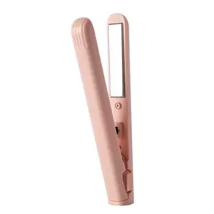 10s Fast Heat 2-in-1 Hair Straightener And Curler, Mini Portable Ceramic Styling Tool For All Hair Types