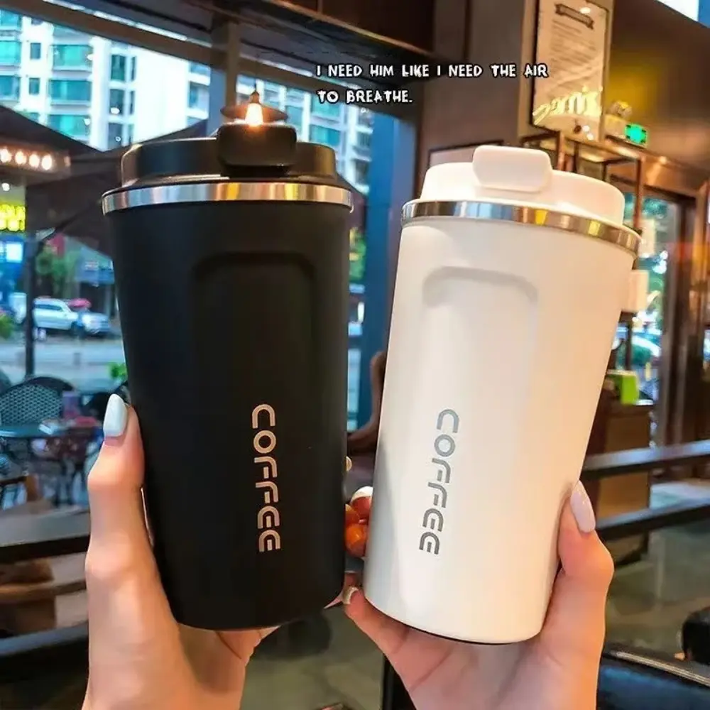 510ml Stainless Steel Coffee Cup Portable Car-Mounted Insulated Cup Leak-Proof Insulated Bottle Tea and Coffee Cup Office and Business Style Insulated Cup Insulated Water Bottle Insulated Travel Drinkware Portable Vacuum Flasks