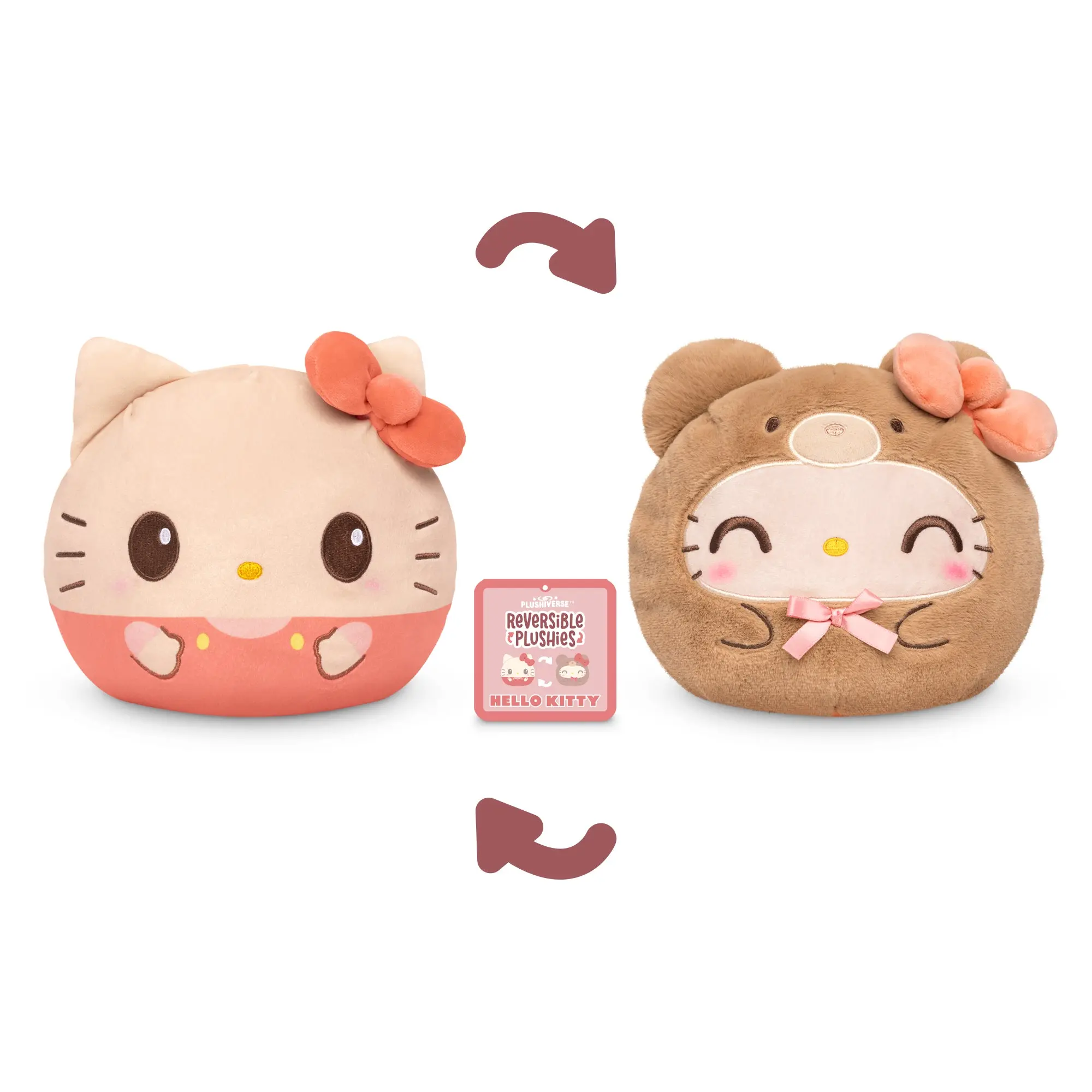 Teddy Bear Hello Kitty 6" Reversible Plushie Teddy Bear Hello Kitty 6" Reversible Plushie