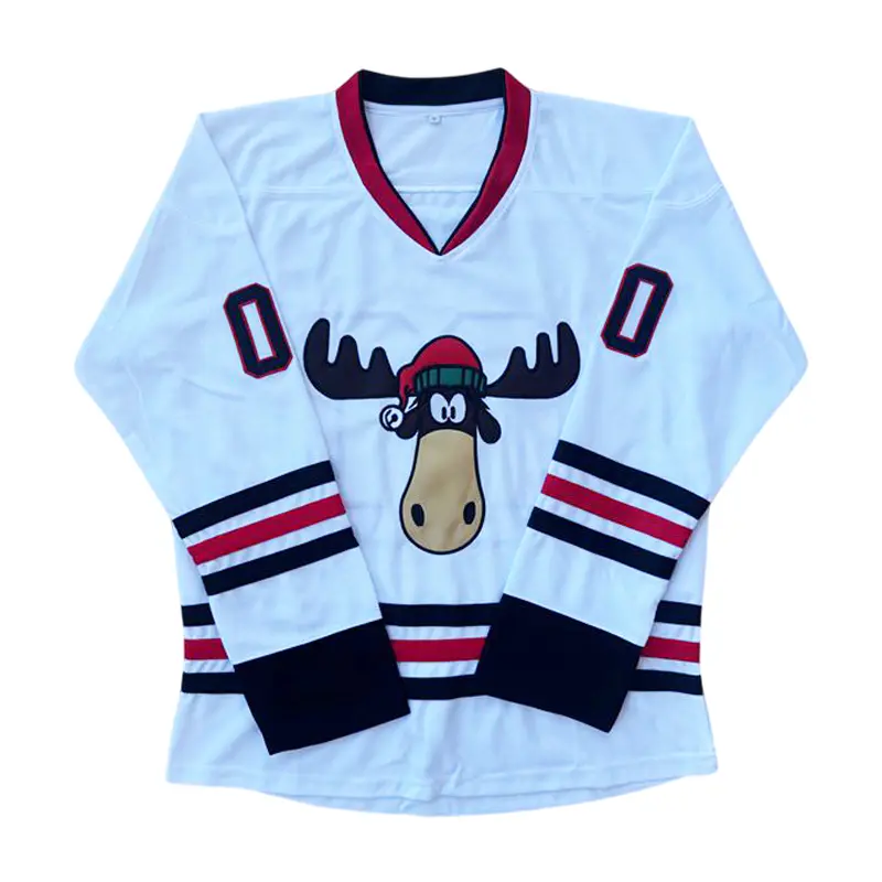 Griswold #00 Sewn Ice Hockey Jersey Tee, Unisex Wear V-Neck Breathable Athletics Cool Mesh Long Sleeve Athletic Shirt, 3XL Plus Size Moisture-Wick Loose-Fitting Polyester Mix Top with Character Print (Do Not Dry Clean)