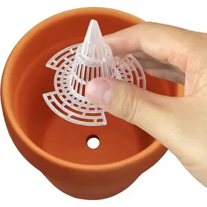 10-Pack Cone-Shaped Pot Bottom Mesh Pad, Upgraded Planting Pot Grid Pad, Prevent Soil Loss, Breathable Mat, Bonsai Drainage Net, 2 Sizes, Premium Houseplant Care