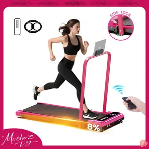 【Upgraded Version】Yagud Foldable Portable Treadmill - Portable Walking Machine with Wheels, Remote Control, LED Display, Under Desk Fitness Equipment for Small Spaces, Home/Office Calorie-Burning Workouts