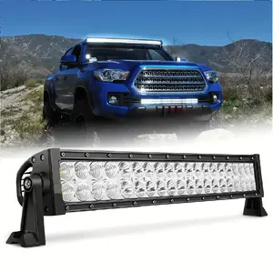 22Inch LED Light Bar 60W Dual Row Light Bar Spot Flood Combo LED Work Lights 6D Lens Fog Lights Offroad Lighting Driving Lightbar for Trucks UTV ATV Tractor SUV 4WD Boat 4X4 Pickup