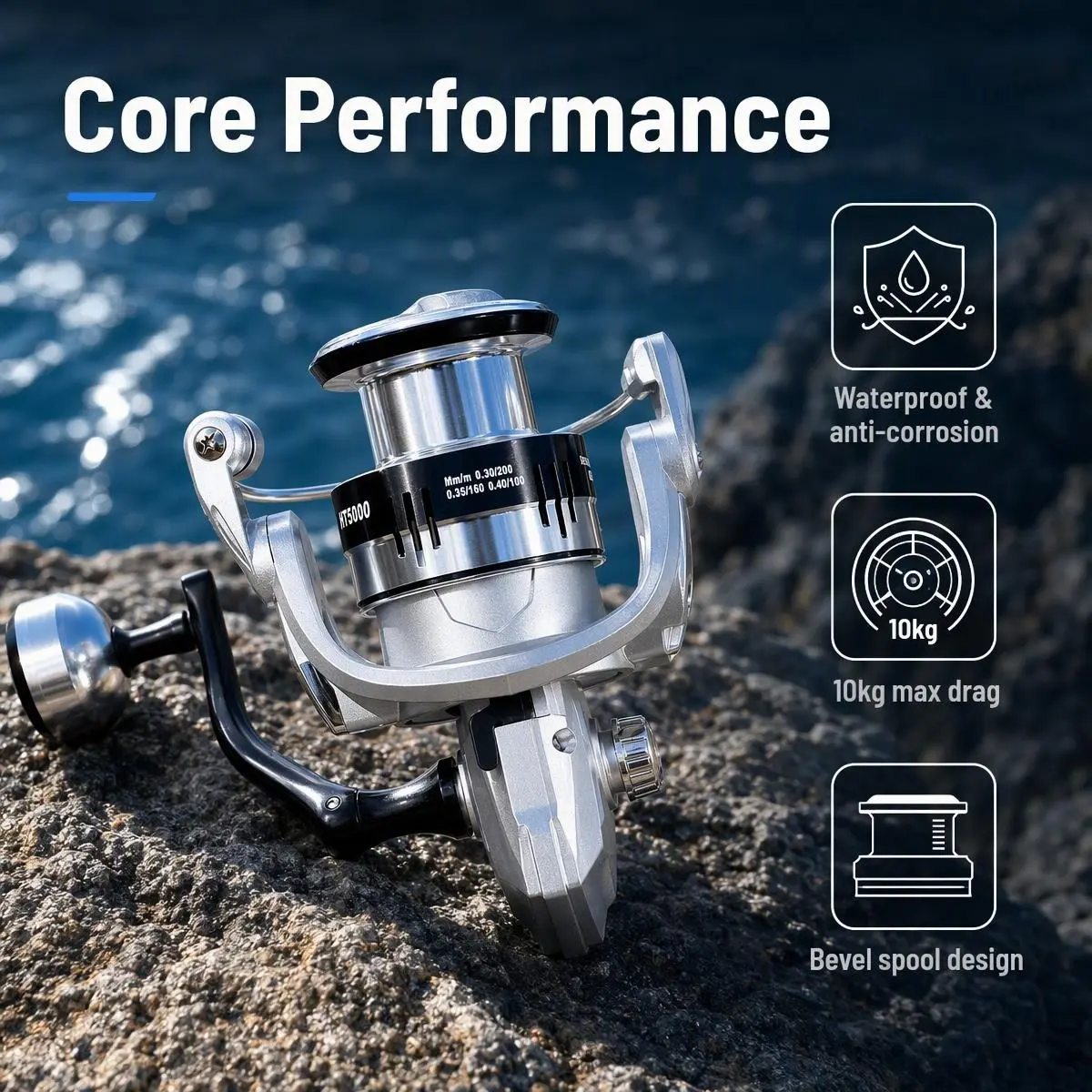 Smooth-Operation Metal Construction Spinning Reel for Sea and Freshwater Anglers,gear supply