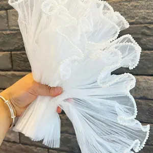 Floral Packaging Net Paper Roll, Ideal for Valentine's Day, Weddings, Birthdays, Wavy Crinkled Design, Decorative Gift Wrapping, Gift Wrapping Supplies