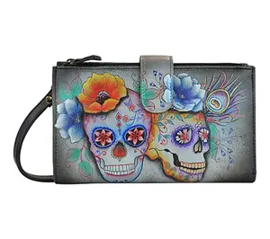 Anushcka Painted Leather Cell Phone Case & Wallet