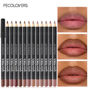 1PC Red Brown Purple Matte Lip Liner Pencil Makeup Waterproof Tint Lip Liner Contour Non-stick Cup Nude Lipstick Lips Makeup Woman Lipliner