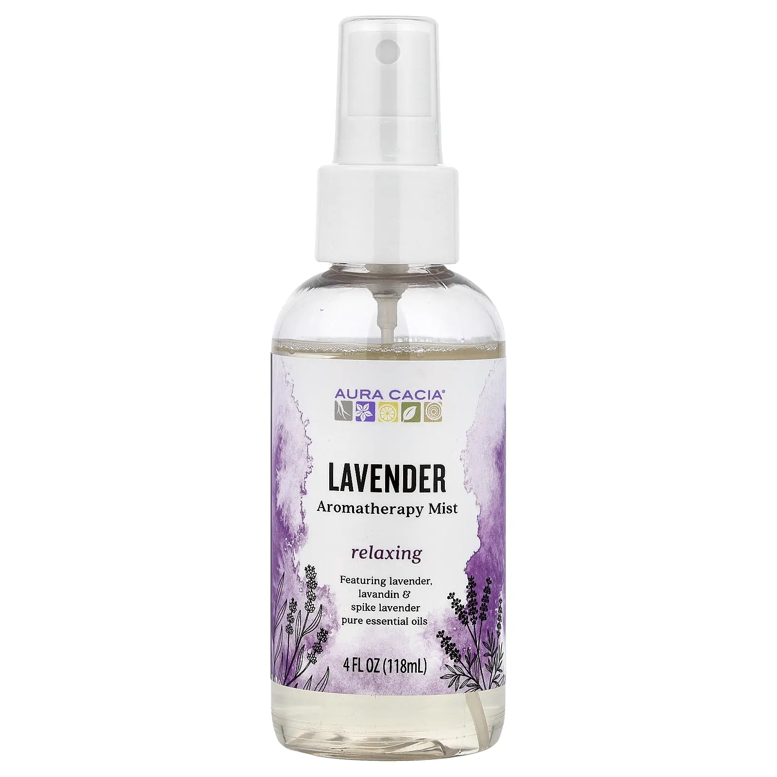 Aura Cacia Aromatherapy Mist, Lavender, 4 fl oz (118 ml)