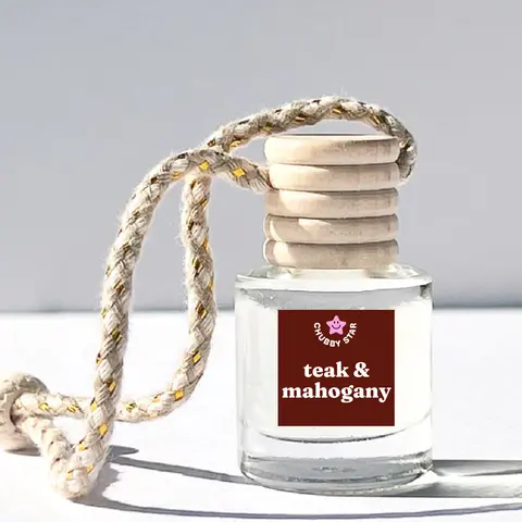 Teak & Mahogany Scented Car Freshener for Automotive & Motorcycle | Long-Lasting Eco-Friendly Car Fragrance