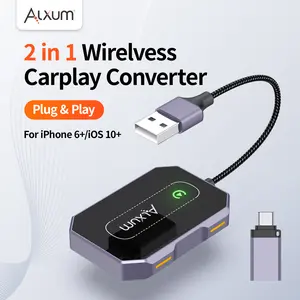 【SpringGlowUp】Wireless Carplay Adapter Plug and Play Video Mini Box plug-Bluetooth Apple CarPlay, For iPhone 8-15 & iOS 10+