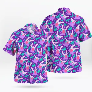 Fresh Summer Cute Slime Dragon PKM Hawaiian Shirt, Youthful Anime Goomy Pattern Aloha Shirt Short Sleeve, Soft Dragon Vibes Men Women Top