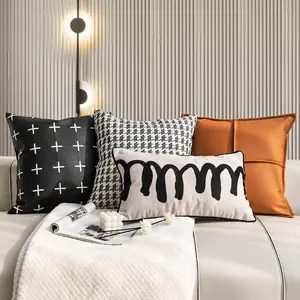 Elegant Grey Minimalist Lumbar Pillow for Modern Living