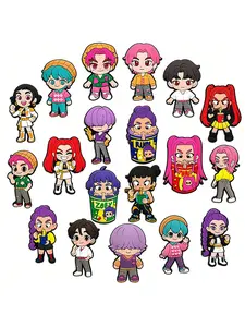 19/9/13pcs Korean Pop Music Demon Hunter PVC Shoe Decorations, Huntrx Saja Boys' Accessories, Unique Fashion Gift, DIY Waterproof Detachable Sandals