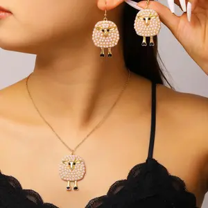 Female Coquette Pink Heart Earring Set - Fairycore Gold Chain Ear Stacking Costume Jewelry for Daily Wear