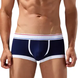 6pac Men's Natural Seamless 4-Cornered Briefs - SummerVibes Cotton Low-Waisted Flat-Cornered Sportswear Underwear, Breathable Simple Stylish Menswear for Athletic & Daily Use (a set),summervibes Lingerie