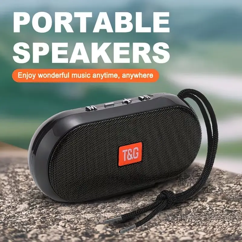 T&G TG179 Wireless Portable Speaker | Compact Design | Outdoor Stereo Sound System | High-Quality Audio | Compatible with Smartphones, Tablets, And Tvs | USB Direct Playback, Connects Within 393.7 inch | Ideal for Picnics, Camping