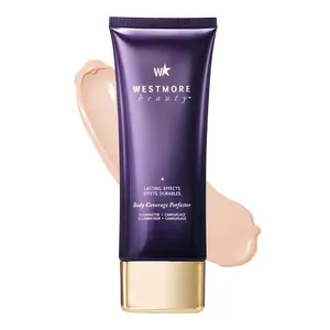 Westmore Beauty Body Coverage Perfector – Waterproof & Sweatproof Leg & Body Makeup, Concealer & Tattoo Cover-Up, 100ml Flawless Lightweight Blend Brush Sold Separately