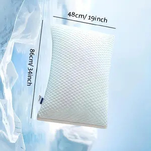 2-Pack Standard Hotel-Quality Non-Collapsing Cooling Down Alternative Pillows - Polyester and Viscose Cover, Memory Foam Filling, Machine Washable