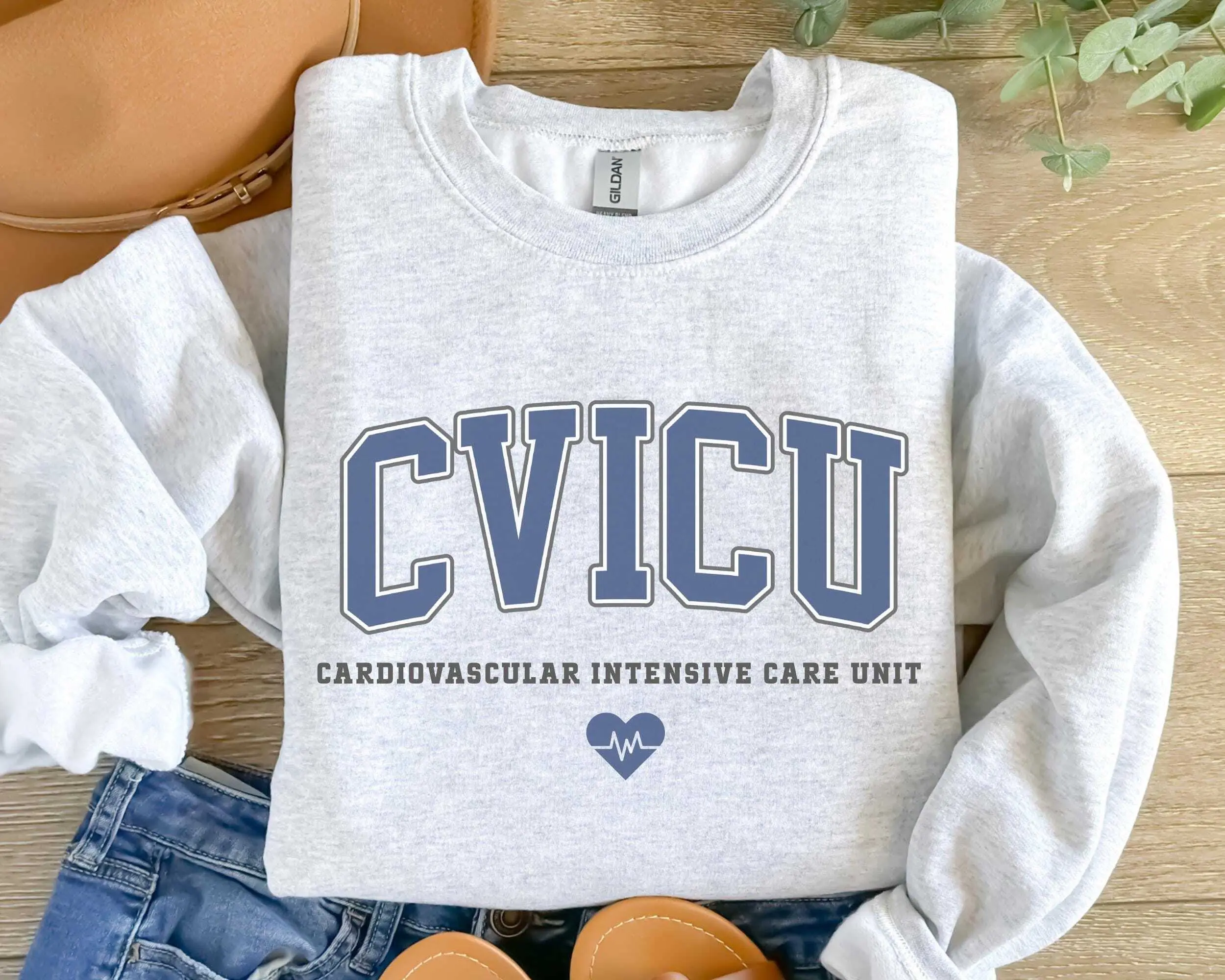 CVICU Nurse Sweatshirt / Short Sleeve T-SHIRT , Cardiovascular Icu Nurse, Cardiac Nurse,  Cardiovascular Intensive Care Unit Crewneck Unisex
