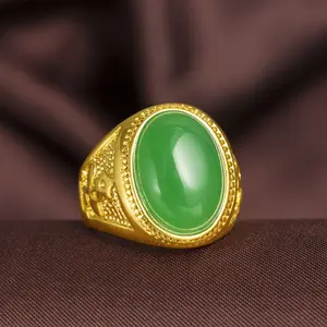 Accessories Exaggerated Rich Agate Ring Adjustable Men's Ring Wedding Jewelry (L118) unique design Jade Green new jojo bows rich staccs jewelry g shock valentines gifts for gf free shipping only gifts for women men's valentine's gifts