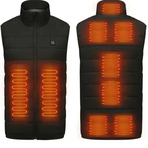 Men & Women Smart Heated Vest, 9 Heating Zones, Washable USB Rechargeable Outdoor Vest, Winter Gift for Boys & Girls (no Battery Included)