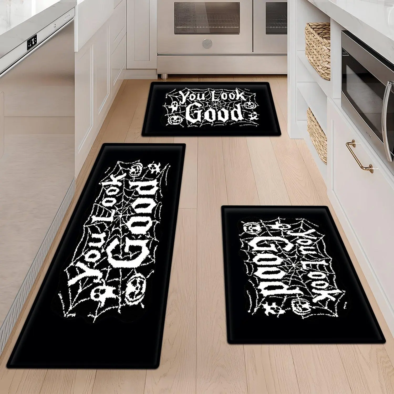 1pc Non-Skid Flannel Floor Mat, Thick Soft Water-Absorbent Machine Washable Rug, Decor Mat for Bathroom, Laundry Room, Living Room, Entryway