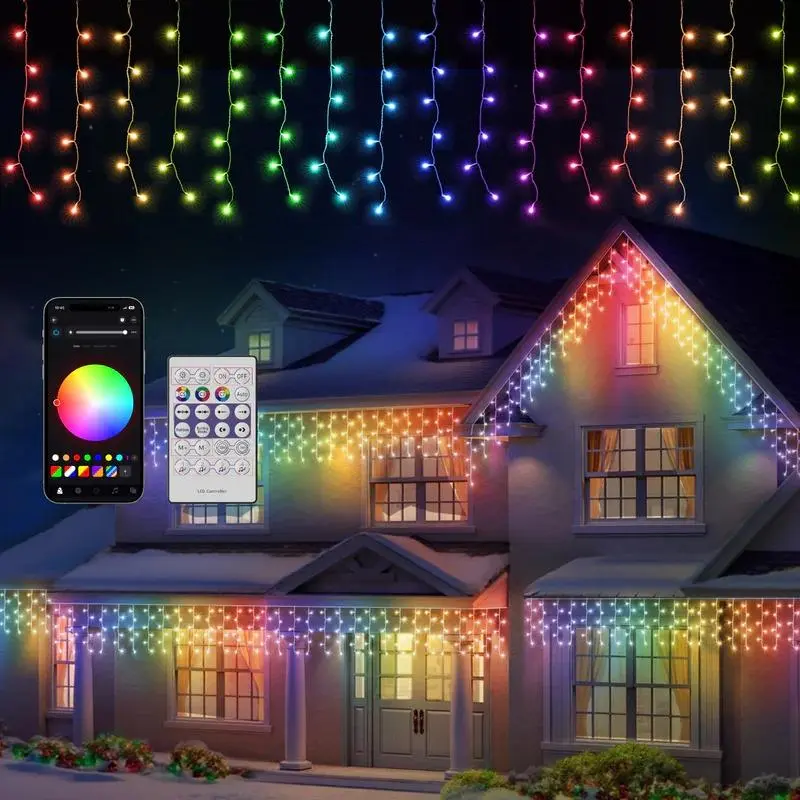 Transparent Wire Multicolor LED  Lighting - 5x0.6m/10x0.6m Sizes, Remote & Smart APP Control, Customizable Colors/Modes, Music Sync, Waterproof, Timer, Outdoor Holiday Christmas Festive Decor Ornaments, Indoors